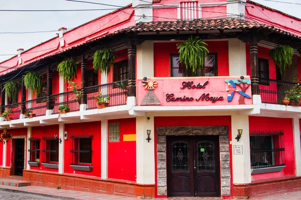 Copan Honduras Aprile Interessante Edificio Nel Centro Della Città Copan — Foto Stock