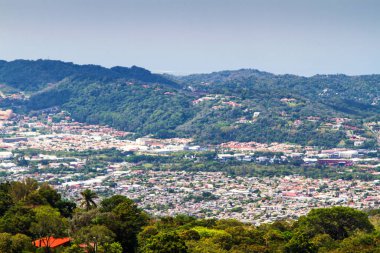View of the capital of El Salvador - San Salvador, Central America clipart