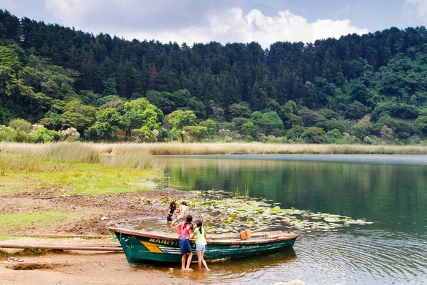 Juayua Salvador Maggio Lago Immerso Nella Foresta Chiamato Laguna Verde — Foto Stock