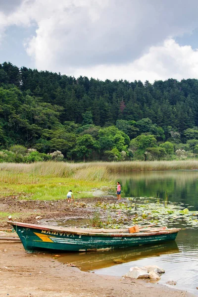 Laguna Verde Ruta Las Flores Salvador — Foto Stock