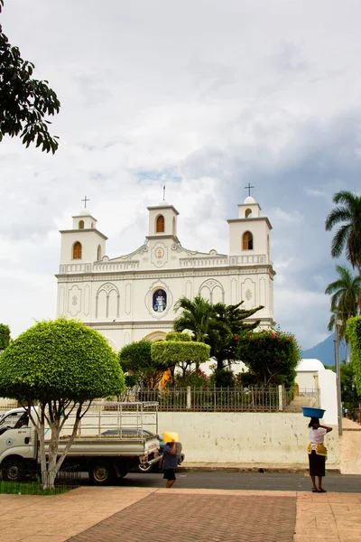 Salvador Daki Ahuachapan Daki Beyaz Kilise — Stok fotoğraf