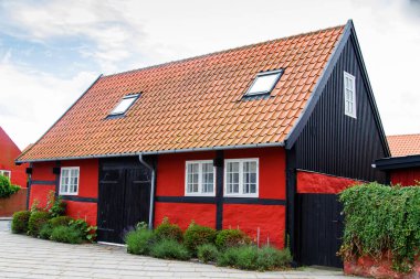 Eski yarı ahşap ev, Bornholm, Danimarka