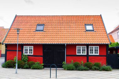 Eski yarı ahşap ev, Bornholm, Danimarka