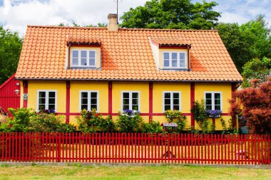 Eski yarı ahşap ev, Bornholm, Danimarka