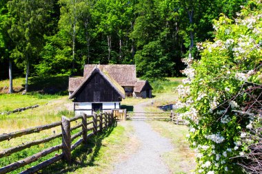 Danimarka 'nın Bornholm adasındaki tarihi su değirmeni