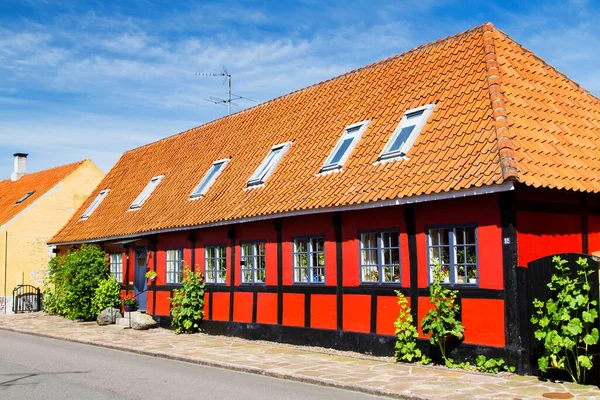 Old Setengah Rumah Kayu Bornholm Denmark — Stok Foto