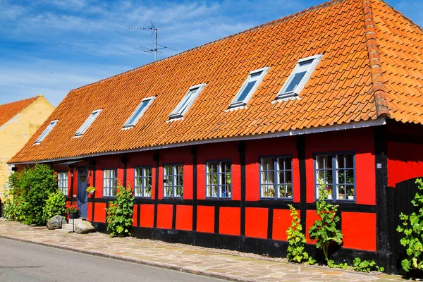 旧半木造住宅 ボルンホルム デンマーク — ストック写真