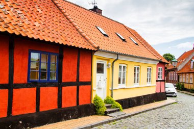 Eski yarı ahşap ev, Bornholm, Danimarka