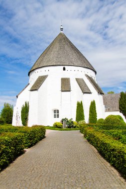 Round Osterlars church, Bornholm island, Denmark clipart