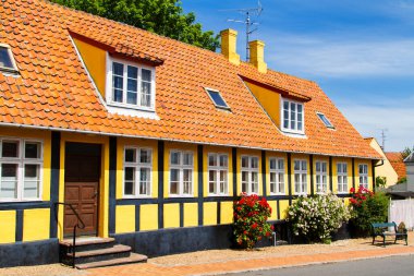 Eski yarı ahşap ev, Bornholm, Danimarka