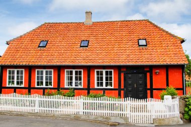 Eski yarı ahşap ev, Bornholm, Danimarka