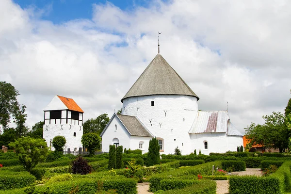 Kościół Nylars Najstarszy Okrągły Kościół Wyspie Bornholm Dania — Zdjęcie stockowe