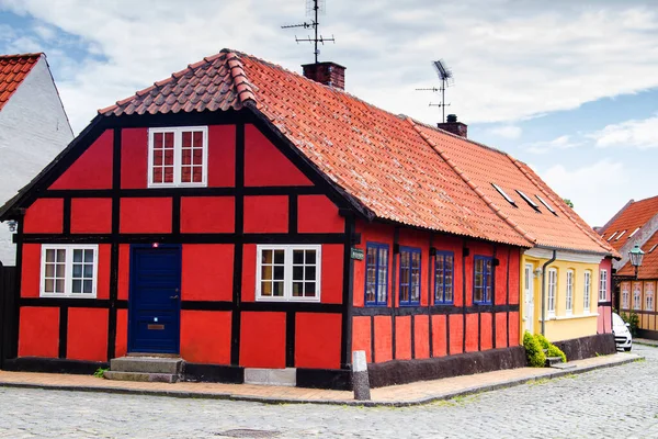 Old Half Timbered House Bornholm Dinamarca — Fotografia de Stock