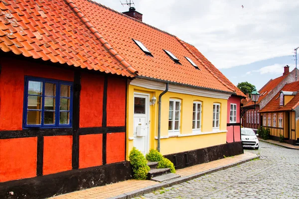 旧半木造住宅 ボルンホルム デンマーク — ストック写真