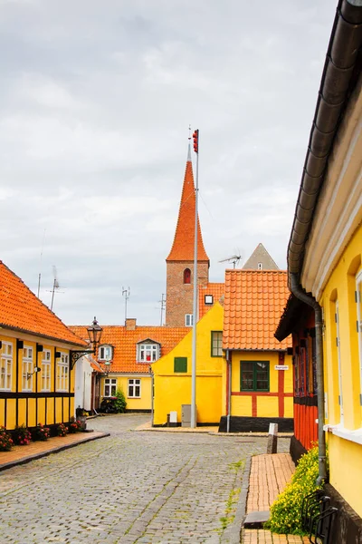 Widok Typową Ulicę Wyspie Bornholm Dania — Zdjęcie stockowe