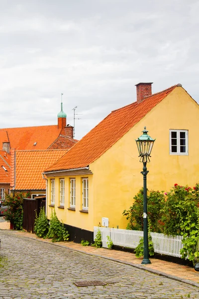 Vue Une Rue Typique Sur Île Bornholm Danemark — Photo