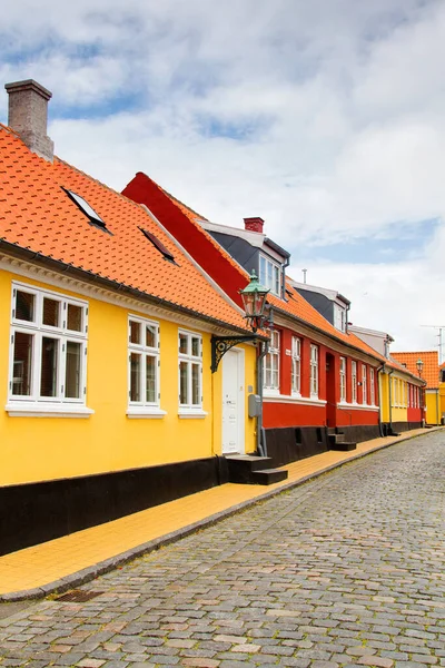 Vue Une Rue Typique Sur Île Bornholm Danemark — Photo