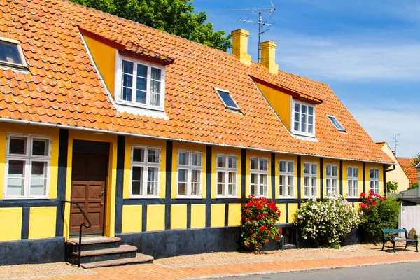 Eski Yarı Ahşap Bornholm Danimarka — Stok fotoğraf