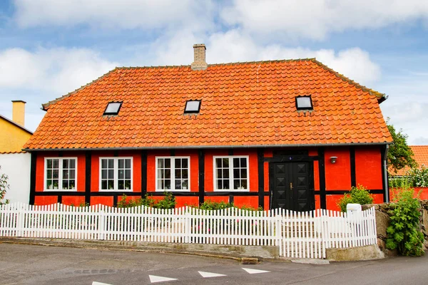 Old Half Timbered House Bornholm Dinamarca — Fotografia de Stock