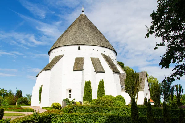 Igreja Dos Osterlars Redondos Ilha Bornholm Dinamarca Imagens Royalty-Free