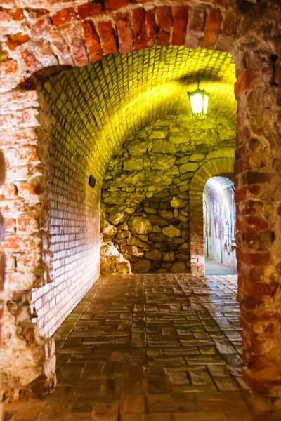 Underground tourist route in Sandomierz, Poland