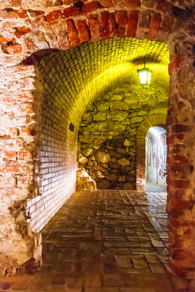 Underground tourist route in Sandomierz, Poland