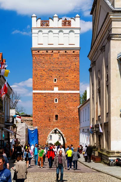 Sandomierz Poland Μαΐου Πολύ Παλιό Δημαρχείο Στο Sandomierz Της Πολωνίας — Φωτογραφία Αρχείου