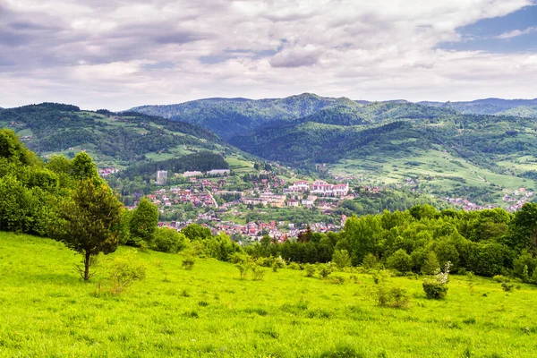 Widok Miasto Szczawnica Polskich Pieninach — Zdjęcie stockowe