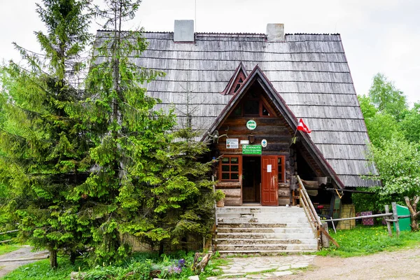 Mala Rawka Poland June Old Vintage Rumah Gunung Kayu Pegunungan — Stok Foto