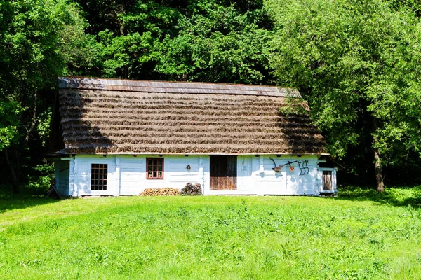 Velha Cabana Madeira Museu Etnografia Livre Krosno Polônia Patrimônio Parque — Fotografia de Stock