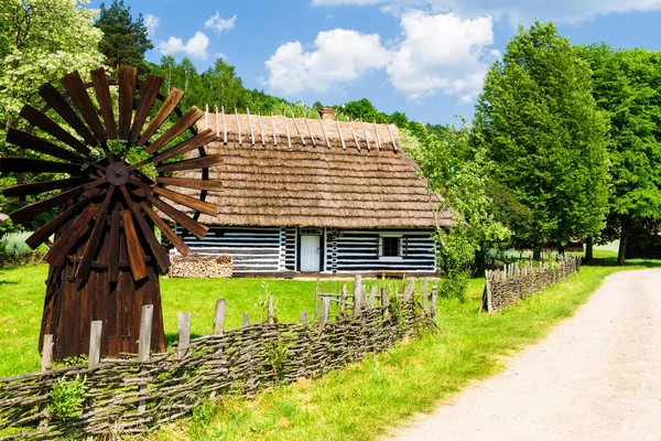 Alte Hölzerne Windmühle Heriatege Park Krosno Polen — Stockfoto