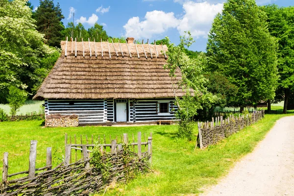 Alte Blockhütte Einem Ethnographischen Freilichtmuseum Krosno Polen Heritage Park Befindet — Stockfoto