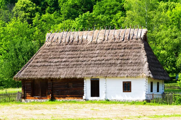 Alte Blockhütte Einem Ethnographischen Freilichtmuseum Krosno Polen Heritage Park Befindet — Stockfoto