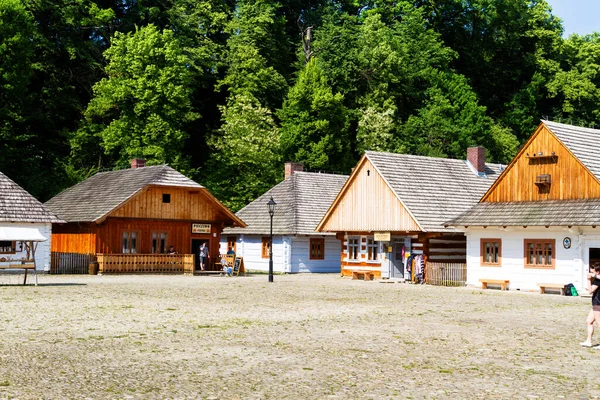 Krosno Polen Mei Oude Blokhut Een Openlucht Etnografisch Museum Krosno — Stockfoto