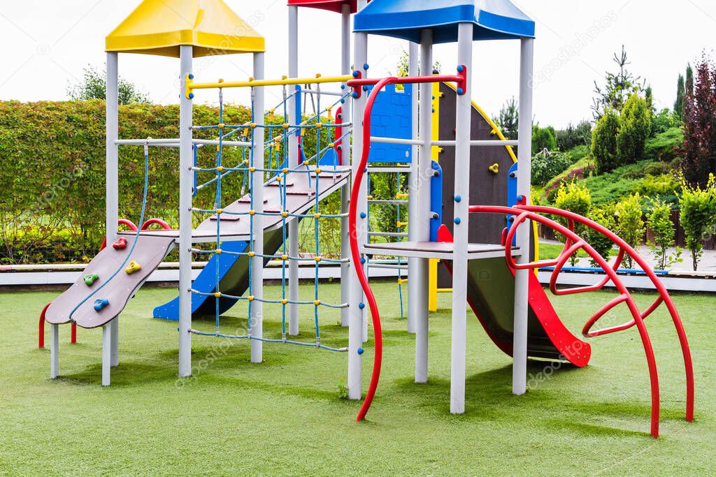 Children's playground in a park.