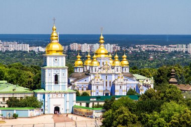 Ukrayna Kiev 'deki St. Michael' s Altın Kubbe Manastırı