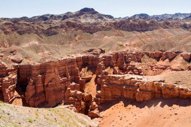 Sharyn Kanyonu. Sharyn Kanyonu, Almaty 'nin 200 kilometre doğusunda, Sharyn Nehri üzerinde 80 km uzunluğunda bir kanyondur. Kazakistan