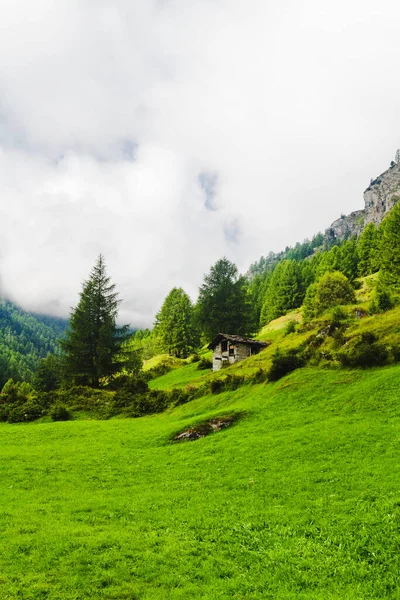 Sviçre Alpleri Nin Dağlarında Bir Kulübe Zermatt Sviçre — Stok fotoğraf