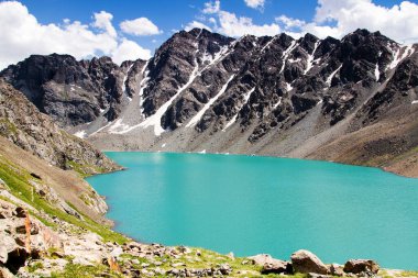 Terskey Alatau 'daki Ala Kol Gölü, Tian Shan Dağları, Kırgızistan, Orta Asya