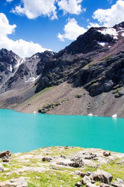 Terskey Alatau 'daki Ala Kol Gölü, Tian Shan Dağları, Kırgızistan, Orta Asya