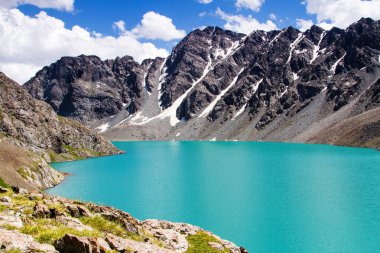Terskey Alatau 'daki Ala Kol Gölü, Tian Shan Dağları, Kırgızistan, Orta Asya
