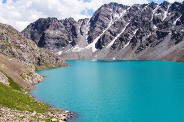 Terskey Alatau 'daki Ala Kol Gölü, Tian Shan Dağları, Kırgızistan, Orta Asya