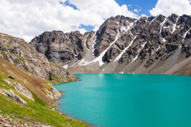 Terskey Alatau 'daki Ala Kol Gölü, Tian Shan Dağları, Kırgızistan, Orta Asya