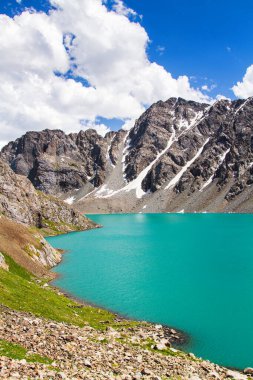 Terskey Alatau 'daki Ala Kol Gölü, Tian Shan Dağları, Kırgızistan, Orta Asya