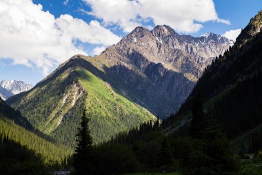 Tian Shan dağlarındaki Alatau Platosu Karakol, Kırgızistan, Orta Asya