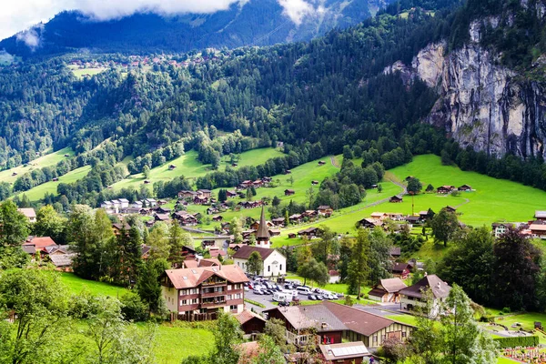 Lauterbrunnen Údolí Švýcarsku — Stock fotografie