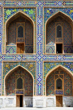 Tilya Kori Madrasah, Registan, Semerkant, Özbekistan, Orta Asya. Semerkand antik İpek Yolu üzerindeki şehirlerden biridir..