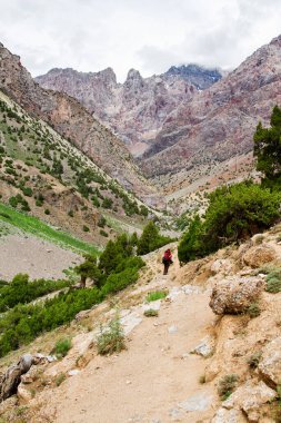 Yazın, Tacikistan, Orta Asya 'daki Fan Dağları' nın Dağ Manzarası