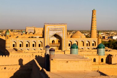 Khiva (Chiva, Heva, Xiva, Chiwa, Khiveh) - Xorazm Eyaleti - Özbekistan - Orta Asya 'nın ipek yolu üzerindeki kasaba