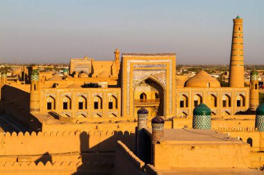 Khiva (Chiva, Heva, Xiva, Chiwa, Khiveh) - Xorazm Eyaleti - Özbekistan - Orta Asya 'nın ipek yolu üzerindeki kasaba